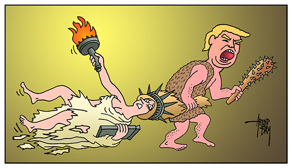 Trump grabbing USA
